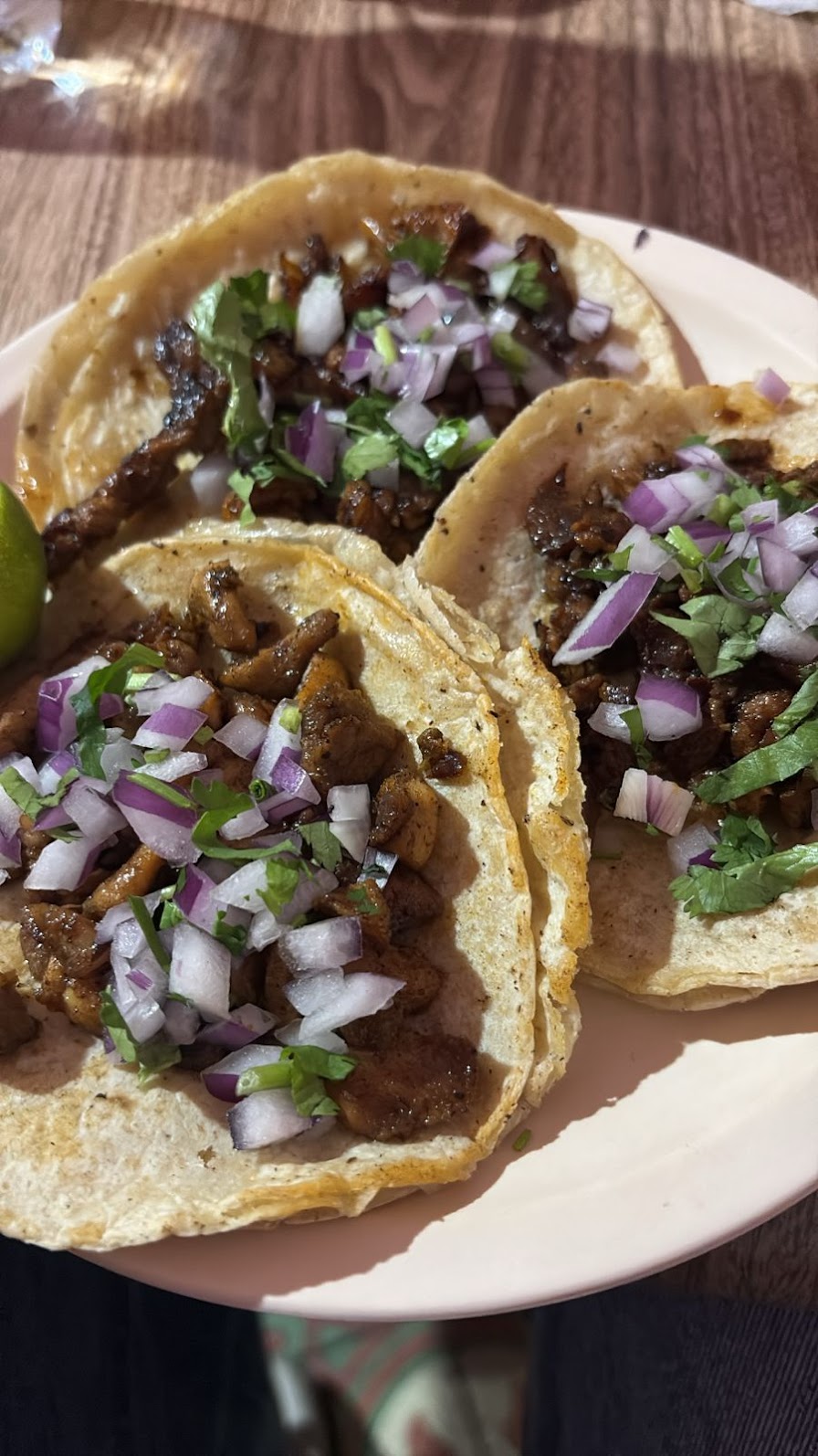 Taco catering setup for an event